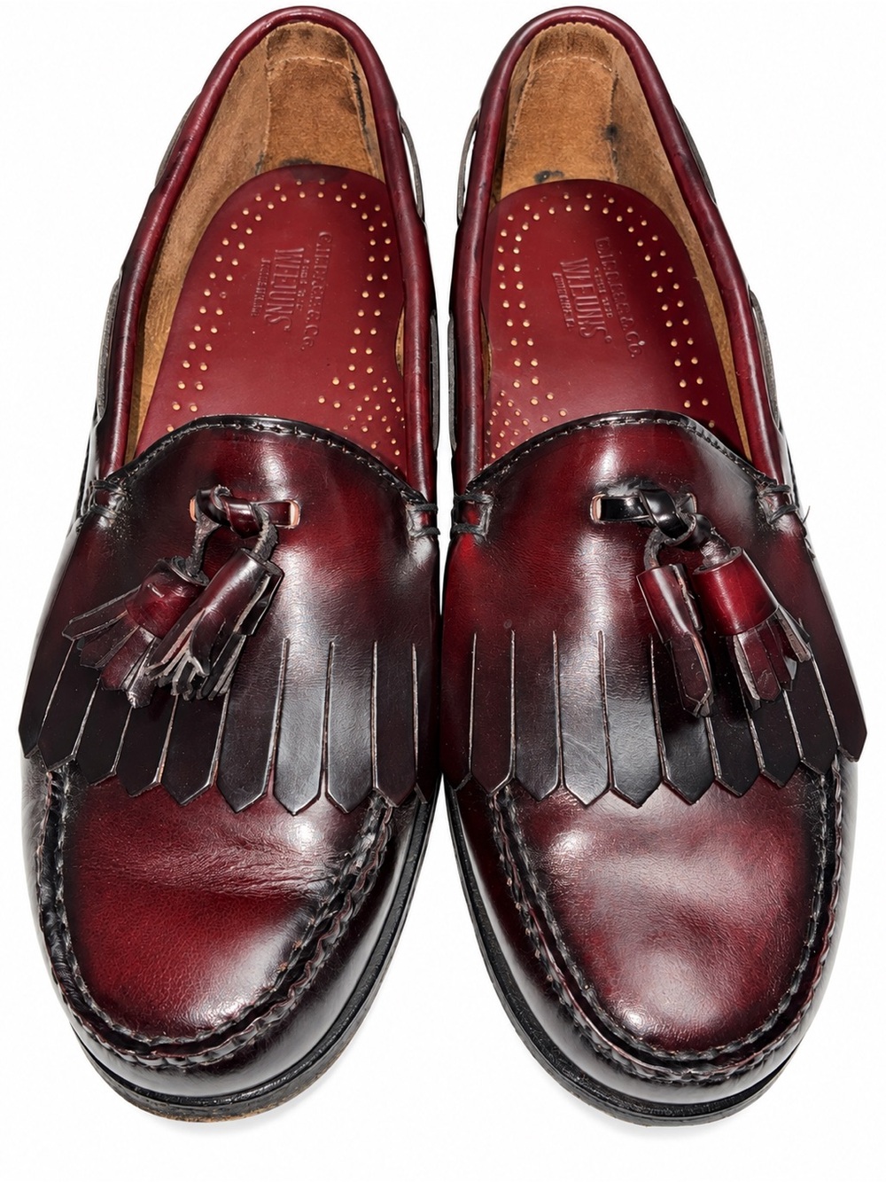 G.H. Bass Weejuns Men’s 9 D Cordovan Leather Tassel Kiltie Loafers Made in USA